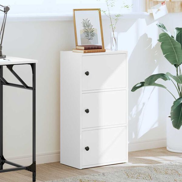 vidaXL Libreria Bianca 40x24x77 cm in Legno Multistrato