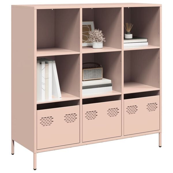 vidaXL Credenza Rosa 101,5x39x103,5 cm in Acciaio
