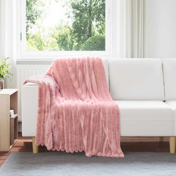 vidaXL Coperta Rosa 150 x 130 cm Panno