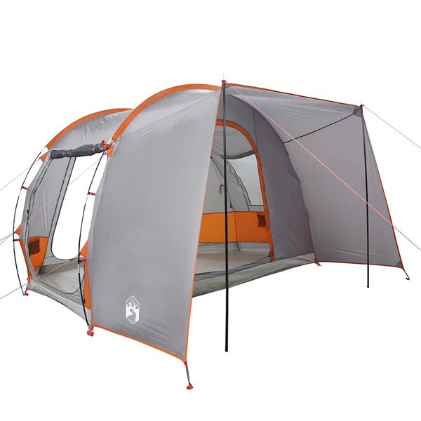 vidaXL Tenda da Campeggio 2 Persone Grigio e Arancione Impermeabile
