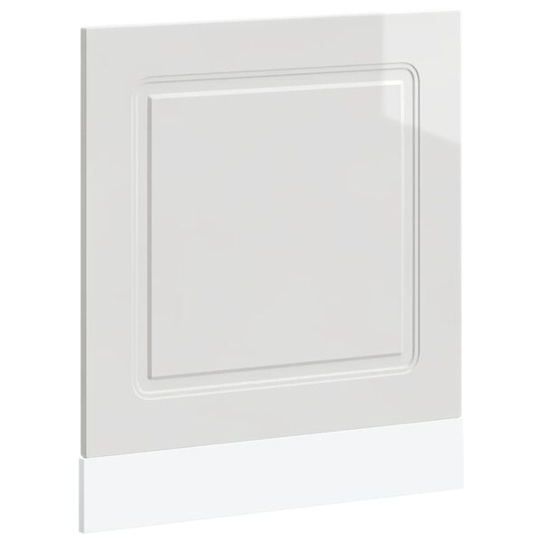 vidaXL Pannello Lavastoviglie Kalmar Bianco Lucido 60x1,5x67 cm