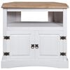 vidaXL Tavolo Console in Pino Messicano Corona Bianco 80x43x78 cm
