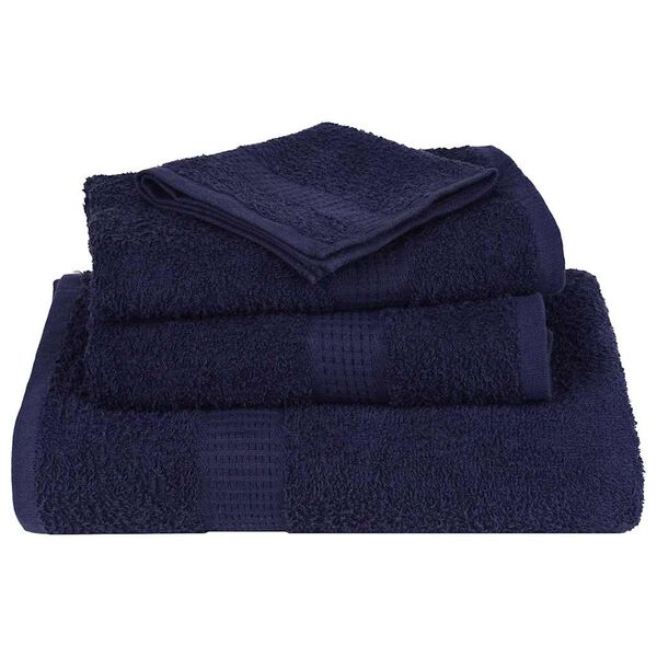 vidaXL Asciugamani da bagno FROGN 2 pz Blu navy 100x150 cm 360 g/m&sup2;