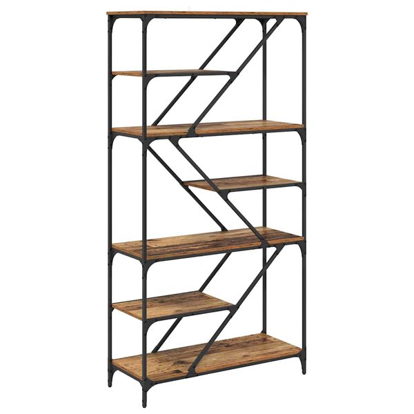 vidaXL Libreria Legno vecchio 91 x 36 x 176 cm Legno multistrato