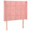 vidaXL Letto a Molle con Materasso e LED Rosa 90x190 cm in Velluto
