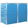 vidaXL Copri Bidoni Pattumiera Doppia 138x77,5x112,5 cm Acciaio Inox