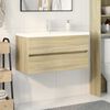 vidaXL Set Mobili da Bagno 2 pz in Ceramica e Legno Multistrato