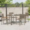 vidaXL Set da Pranzo per Giardino 5 pcs Grigio polyrattan