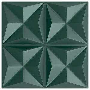 vidaXL Pannelli Murali 12 pz Verdi 50x50 cm XPS 3 m² Origami