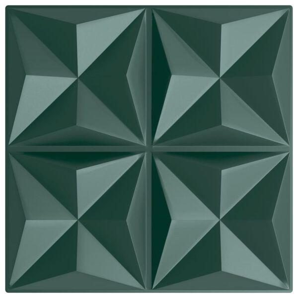 vidaXL Pannelli Murali 12 pz Verdi 50x50 cm XPS 3 m² Origami