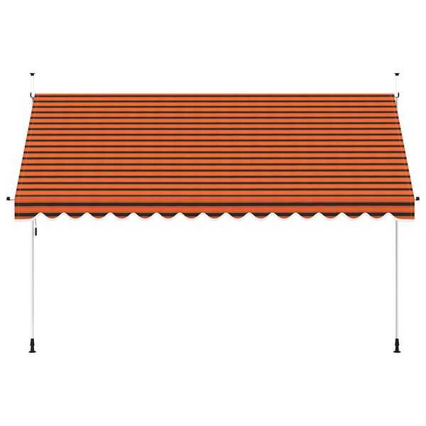 vidaXL Tenda da Sole Retrattile Manuale 400 cm Arancione e Marrone