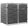 vidaXL Copribidone per Spazzatura Singolo 69x77,5x115cm Acciaio Inox