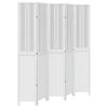 vidaXL Divisorio Ambienti 5Pannelli Bianco Legno Massello di Paulownia