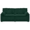 vidaXL Divano Modulare con Cuscini Verde Scuro