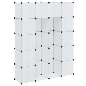 vidaXL Armadietto Modulare 14 Scomparti Bianco 37 x 146 x 180,5 cm