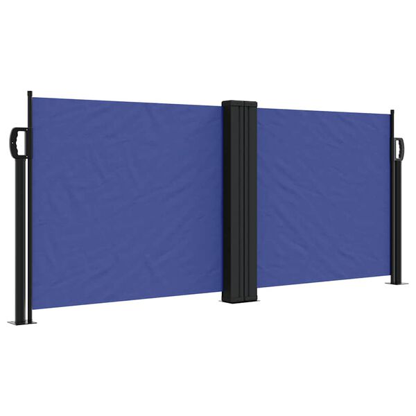 vidaXL Tenda da Sole Laterale Retrattile Blu 100x600 cm