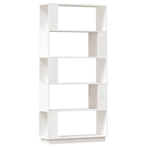 vidaXL Libreria/Divisorio Bianco 80x25x163,5 cm Legno Massello di Pino