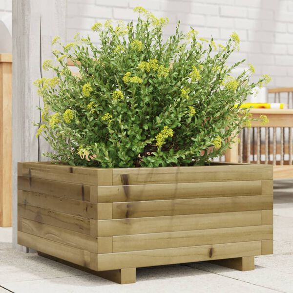 vidaXL Fioriera da Giardino 50x50x26,5 cm in Legno di Pino Impregnato