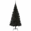 vidaXL Albero di Natale con 300 LED con supporto Nero 210 cm PVC