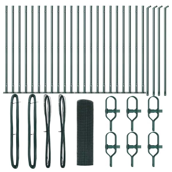 vidaXL Palo della recinzione Verde 50 x 0,4 m (rete 12 x 12 mm)