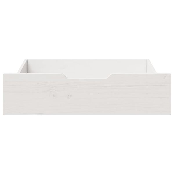 vidaXL Cassettoni da Letto 2 pz Bianchi 75x55x17 cm in Legno di Pino