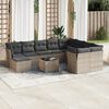 vidaXL Set Divani da Giardino 11 pz con Cuscini in Polyrattan Grigio