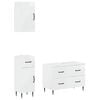 vidaXL Set di armadietti da bagno in 3 pezzi HAARLEM Bianco Lucido