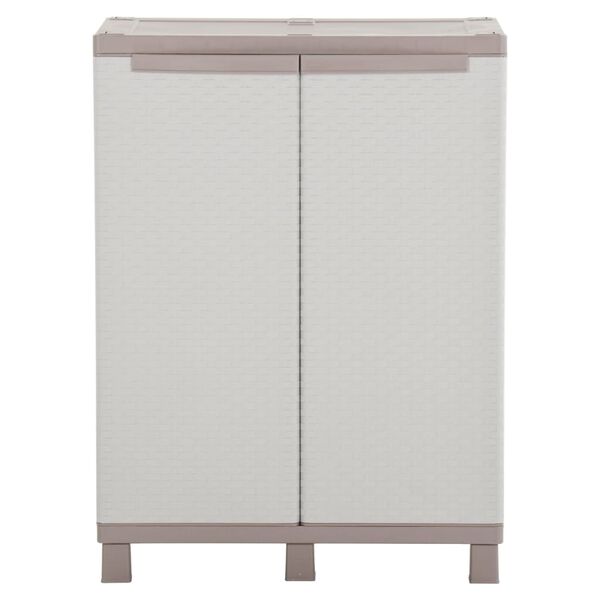 vidaXL Mobiletto Portaoggetti a 2 Ante 68x37,5x91,5 cm Grigio e Beige