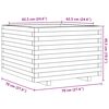 vidaXL Fioriera da Giardino 70x70x49,5 cm in Legno di Pino Impregnato