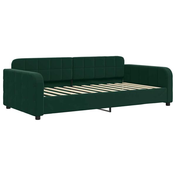 vidaXL Letto da Giorno Verde Scuro 90x200 cm in Velluto
