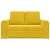 vidaXL Divano letto 60cm Giallo Velluto