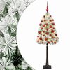 vidaXL Albero di Natale artificiale con rami snodati e palline 120 cm