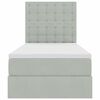 vidaXL Letto con contenitore e materasso Grigio chiaro 100 x 200 cm