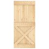 vidaXL Porta Scorrevole con Set Hardware 95x210 cm Legno Massello Pino