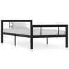 vidaXL Giroletto Nero e Bianco in Metallo 100x200 cm