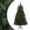 vidaXL Albero di Natale artificiale con rami snodati e palline 150 cm