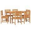 vidaXL Set da Pranzo da Giardino 7 pz in Legno Massello di Teak
