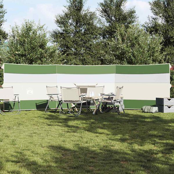 vidaXL Frangivento da Campeggio Verde 508x130 cm Impermeabile