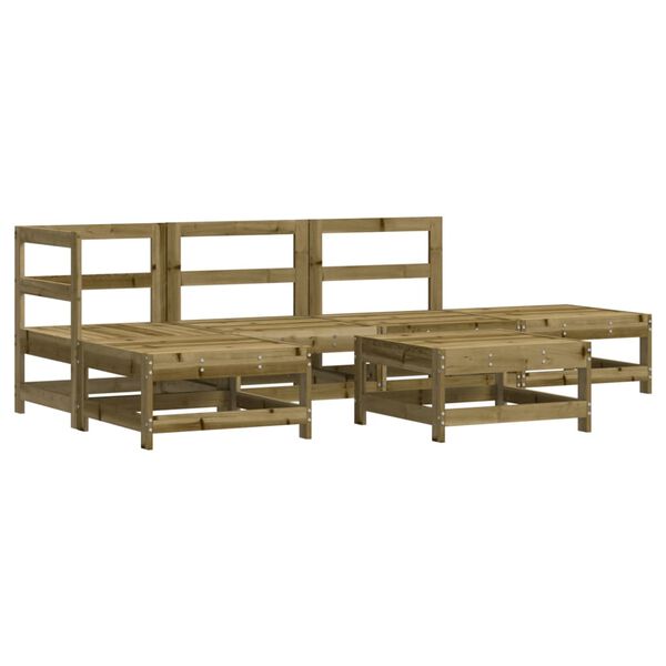 vidaXL Set Salotto da Giardino 6 pz in Legno Impregnato di Pino
