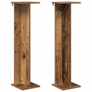 vidaXL Supporto per piante 2 pcs Legno vecchio 25 x 25,5 x 100,5 cm