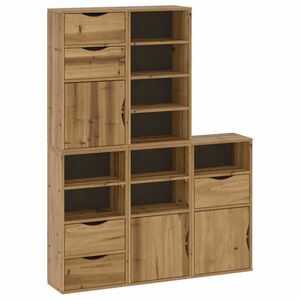 vidaXL Armadietti Laterali 5 pz ODDA 40x24x79 cm Legno Massello Pino