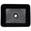vidaXL Lavabo Appoggio Nero e Blu Rettangolare 46x35,5x13 cm Ceramica