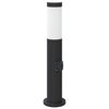 vidaXL Lampada a paletto con presa elettrica 50 cm Acciaio Inox IP44