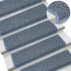 vidaXL Tappeti Autoadesivi per Scale Aspetto Sisal 30pz 65x21x4 cm Blu