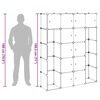 vidaXL Armadietto Modulare 14 Scomparti Nero e Bianco 37x146x180,5 cm
