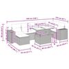 vidaXL Set Divani Giardino 8 pz con Cuscini Marrone Polyrattan Acacia