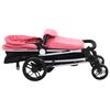 vidaXL Passeggino/Carrozzina 2-in-1 Rosa e Nero in Alluminio