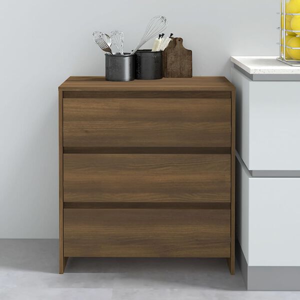 vidaXL Credenza Rovere Marrone 70x41x75 cm in Truciolato