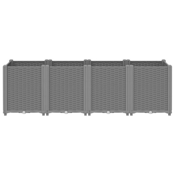 vidaXL Fioriera da Giardino Grigio Chiaro 160x40x53 cm in PP