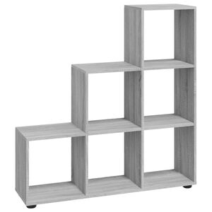 vidaXL Libreria a Scala Grigio Sonoma 107 cm in Legno Multistrato